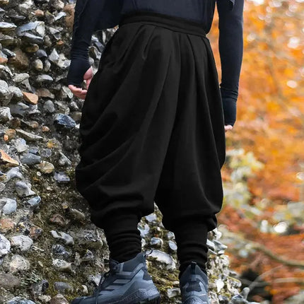 Spring Men High Street Drooping Harlen Pants Casual Solid Color Oversized Drawstring Joggers Outdoor Climbing Legging Trousers