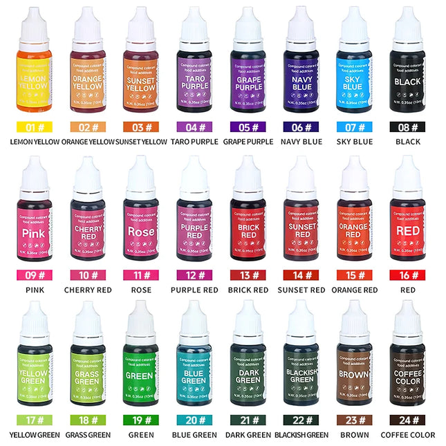5pcs of Water Oil Dual-use Pigments Suitable for Various Hand Dyeing Purposes Plasticine Handmade Soap Baking Cream Coloring Etc
