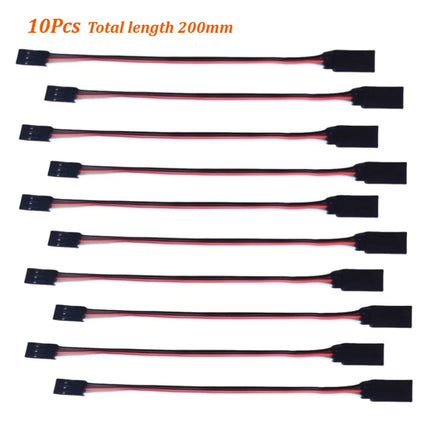 10pcs 100mm 150mm 200mm Servo Extension Cord 300mm 500mm Male to Female 10cm Servo Lead Wire For RC Futaba JR Connector