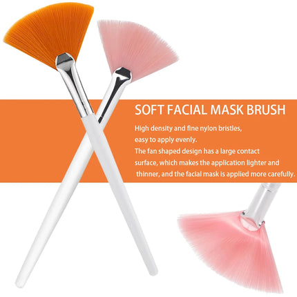 3/9/15 Pieces Facial Fan Mask Brushes Soft Mask Brush Applicator Esthetician Facial Mask Brushes For Women Girls Cosmetic Tools