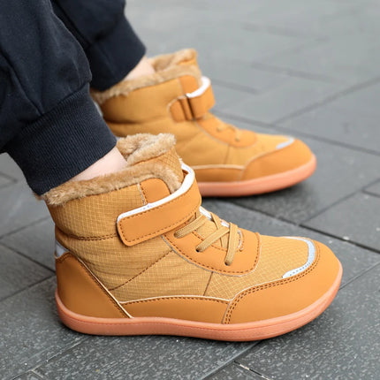 2024 Kids Wide Toe Barefoot Snow Boots | Boys/Girls Winter Minimalist Sneakers | Girls Boys Warm Boot Toddler Little Big Kids