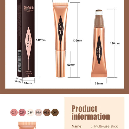 Multi-use Stick Bronzer Blusher Beauty Highlighter Blush Liquid Face Bronzer Natural Contouring Wand Stick Applicator Makeup