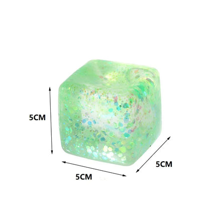 5CM Ice Cube Shaped Fidget Toy Square Stress Relief Ball Squishy Squeeze Anxiety Maltose Stress Relief Sensory Adults Toys
