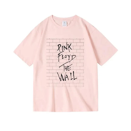 Pink Floyd The Moon Album T-shirt Tops Vintage Men Women Oversized Streetwear Y2k Cotton Clothes Hip Hop Male Female Clothing