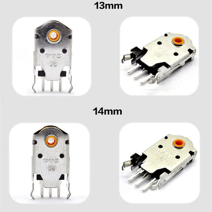 TTC Rotary Mouse Scroll Wheel Encoder Gold Mark 1.74mm Hole 20-40g Force Compatible 7-16mm Diameters for PC Mouse Upgrade