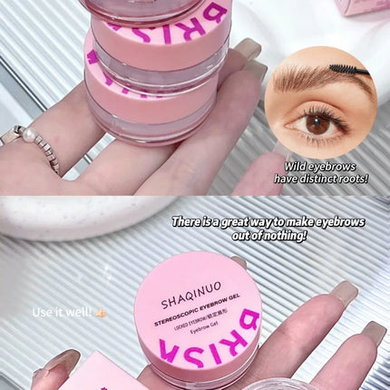 Three-dimensional Eyebrow Shaping Soap Eyebrow Gel Texture Creates Natural Eyebrows Styling Cream Waterproof Quick-Dry Makeup