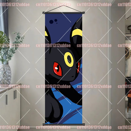 Pokémon Anime Theme Poster Scroll Painting Eevee Squirtle Charmander Pikachu Bulbasaur Photography Background Wall Friend Gift