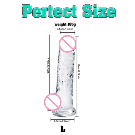 Realistic Dildo Adult Toys Transparent Dildo Suction Cup Jelly Women Erotic Sex Toys Soft Clitori Vaginal Masturbators Penis