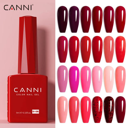 9ml CANNI Gel Nail Polish HEMA FREE TPO FREE Round Brush Gorgeous Color Soak Off UV LED Semi Permanent Gel Varnish Winter Nails