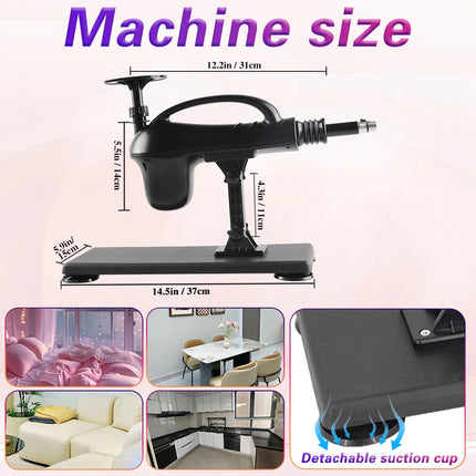 Portable Automatic Sex Machine with Big Dildo for Women Masturbation Pumping Gun for Couple Men Sex Toys