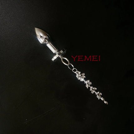 Metal Bondage Nipple Clamps Chain Anal Plug SM Adult Sex Games Breast Stimulate Chest Chain Body Jewelry Accessory Decoration
