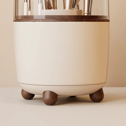 360-degree rotating dust-proof dressing table cosmetic organiser Lipstick and eyeshadow storage box Desktop pencil holder