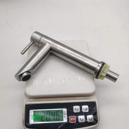 A Stainless Steel Washbasin Faucet. Single Cold Water, 1/2 Inch Public Dathroom. Bathroom. Balcony (Without Inlet Hose)