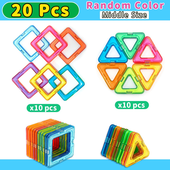 Magnetic Block Building Toy - Colorful 3D Puzzle Design,Improve Creativity & Fine Motor Skill, Perfect Halloween & Birthday Gift