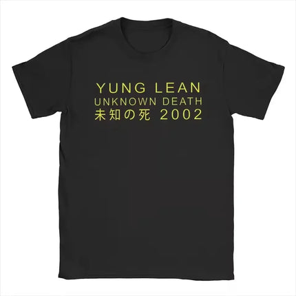 Yung Lean Unknown Death 2002 Album Tour T Shirt Man Fashion Casual Short Sleeve T-shirts Unisex High Quality Tshirt