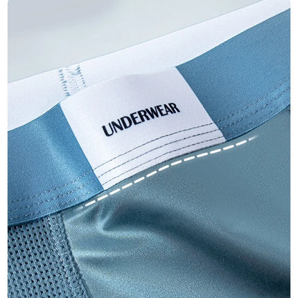 3pcs【LORIEN CREST】Men's Satin-Like Ice Silk Boxers Summer Breathable Air-Conditioned Underwear Lightweight Trunks New