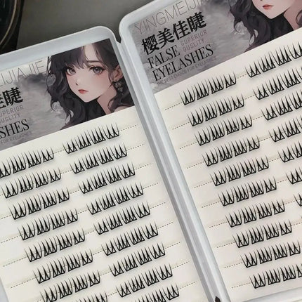 U Shape Glue-free False Eyelashes Large-capacity Korean-style Transparent Single Cluster Eyelash Extension Daily Makeup Lashes