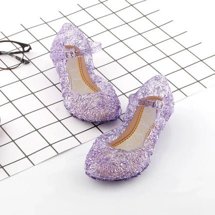 2025 New girls' Frozen mermaid princess cute sandals shoes non-slip soft sole sports shoes for girl gift