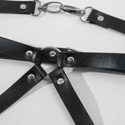 Women Leather Handcuffs Sex Bondage Handcuffs Ankle Thigh Cuffs BDSM Kit Adjustable Waist Strap Adult SM Game Sex Toy for Couple
