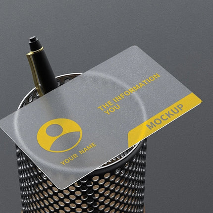20-500PCS Custom Transparent PVC Business Card Colorful Printing Personalized LOGO Text Thank You Card Free DESIGN 0.38mm