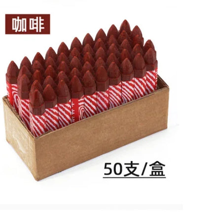50pcs Woodworking Big Head Crayon Multi-functional Non-dirty Hand Multi-color Writing Mark Stone Wall Pen Art Stationery