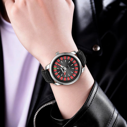New European-Style Roulette Poker Game Design Fashionable Quartz Watch