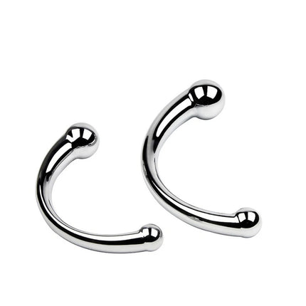 Metal Balls Double-Head Anal Plug G Spot Prostate Massage Stick Anal Hook Butt Plug Vaginal Anal Expansion Stimulator Sex Toys