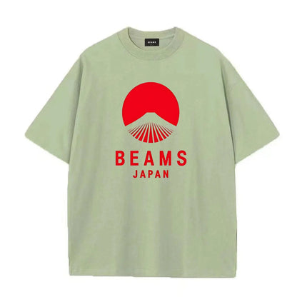 Summer cotton Japanese-style casual high-quality clothing with round neck  letter print T-shirt suitable for both men and women