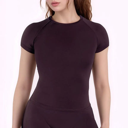 Impact Short Sleeve Top sport T-shirt women fitness Seamless Gym clothes Workout Activewear Yoga Running Tee Slim versatile top