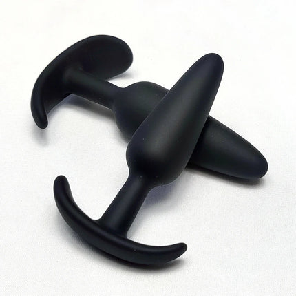 100% Soft Silicone 3 Sizes Anal Plug Butt Plug Stimulator Massager Adults Sex Toy for Men/Women Unisex Gay Prostate Anal Trainer