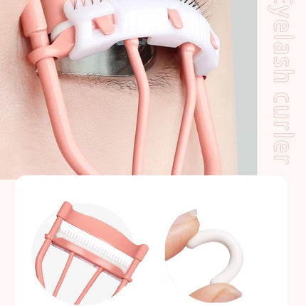 Eyelash Curler Comb Eyelashes Fits All Eye Shapes Lash Lift Curling Clip Eye Makeup Tools With 1 Silicone Refill Pads