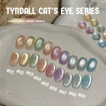 MIANEL 12ML 2026 New Tyndall Cat Eye Gel Nail Polish Flash Whitening Small Light Bulb Crystal Nail Polish Pink Nails 1-5pcs