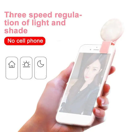 Phone LED Selfie Ring Light Mini Durable Practical Three Stop Dimming Circle Photography Clip Fill Light Mini LED Selfie Light