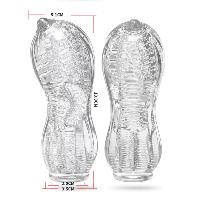 Male Masturbation Soft Rubber Transparent Vaginal Massage Airplane Cup Portable Hidden Male Tool Manual Trainer Adult Sex Toy