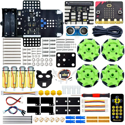 4WD Mecanum Robot Car Micro:bit STEM / Voiture Robot 4WD Mecanum Micro:bit STEM