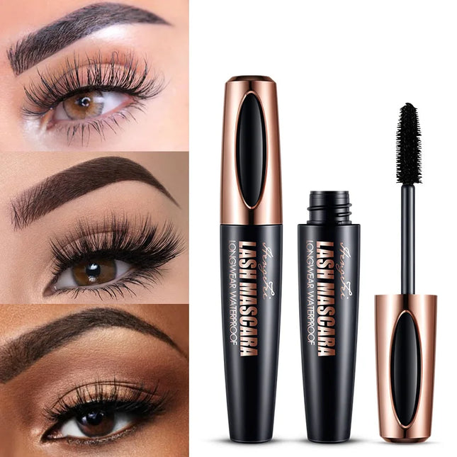 Extension 4D Pure Silk Fiber Lash Mascara Makeup Waterproof Ultra Black Volume and Length Thick lash Extension Makeup  Eyelash