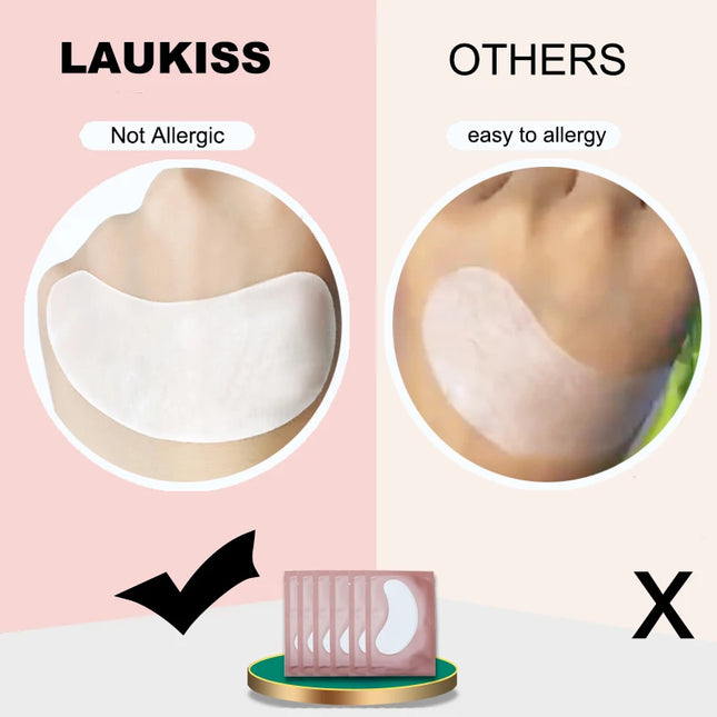 25/50/100 Pairs Eye Patches Under Eyelash Pads for Building Paper Patches Lint-Free Stickers for False Eyelashes LAUKISS