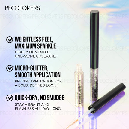 1PC Shimmer Eyeliner, Smudge-Proof ,Metallic Glitter Finish,Enhance The Allure of The Eyes,Perfect for Festive &Date Night Looks
