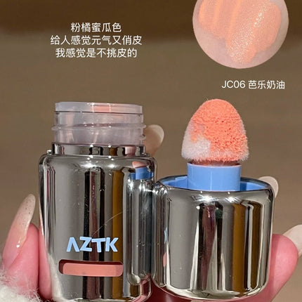 AZTK Liquid Blusher Jello Color Powder JC04  Moisturizing Highlight Beauty Expands Contracts Cheek Matte Face Makeup