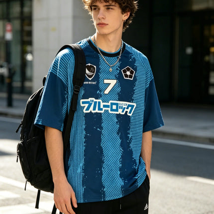 Blue Lock Japan Anime 3D Print Sports Quick-dry Breathable Men T-shirt Outdoor Football Jersey Harajuku Short-sleeve Clothing