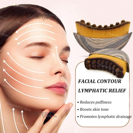 Lymphatic Contour Face Brush,chin &jawline Sculpting,Drainage Massager for Face Lifting Fit The Skin Precisely