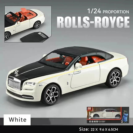 1:24 Simulated Rolls-Royce Shadow Alloy Car Model Sound And Light Pull-Back Toy Car Sports Car Boys Collection Ornaments Gift
