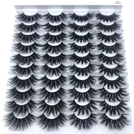 20 pairs 3D Mink Lashes Natural False Eyelashes Dramatic Volume Fake Lashes Makeup Eyelash Extension Silk Eyelashes