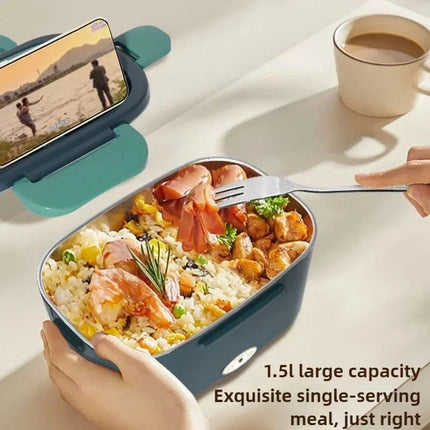 Car and Household Dual-use Heated Lunch Box, Household EU220V/car 12V/24V Dual Power Supply, Portable Food Warmer