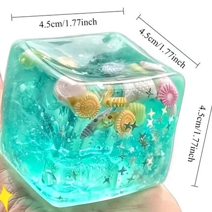Adults Squishy Ocean Blocks Stress Balls Autism Sensory Toys Stress Anxiety Relief Fidget Toys Maltose Water Ball Gifts Bulk
