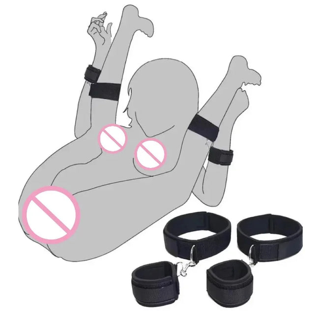 Adjustable Adult SM Hand And Leg Straps Restraints for Couples BDSM Sex Toys for Men Women Erotic Games Restraints Bondgae