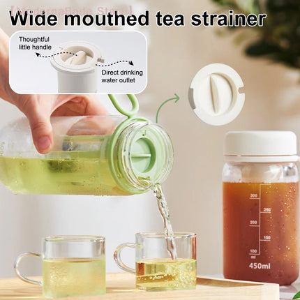 【M】Cold Brew Coffee Pot High-capacity Espresso Filter Bottle Cold Brewing Pot Portable Iced Brew Coffee Maker Juice Coffe Kettle