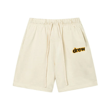 Drew House Hot Sale Shorts man smiling summer-style five-inch pants high street hip-hop outfit