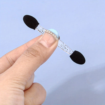 30pcs Dual-Ended Nail Art Sponge Sticks, Multifunctional Double Headed Eyeshadow Brushes, Nail Powder Applicator