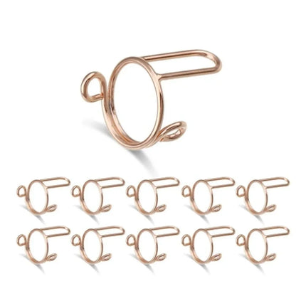 10PCS Nail Rings Fingertip Nail Rings for False Nail Women Girls Phalanx Ring Adjustable Reusable Removable Nail Art Decoration